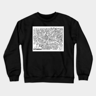 Pittsburgh Street Map Crewneck Sweatshirt